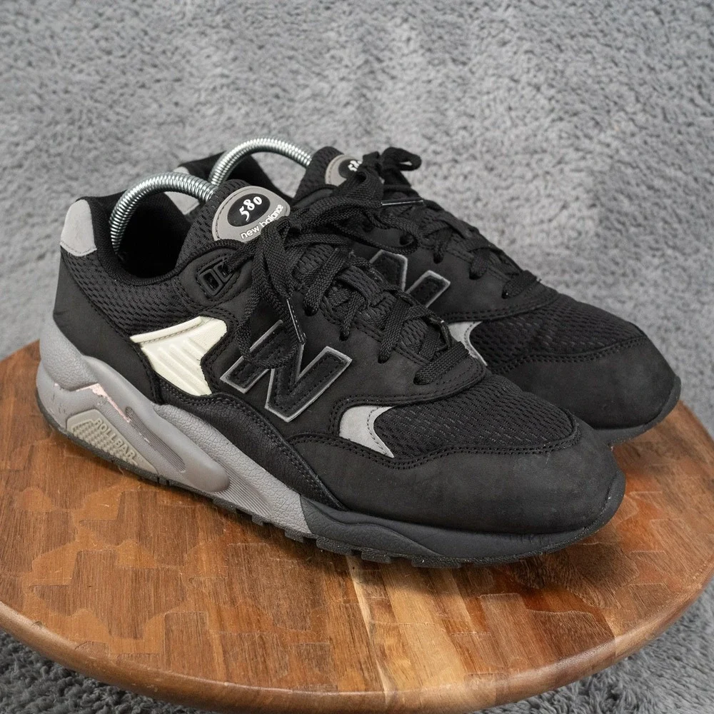 New Balance 580 Sneaker Mens 9.5 Black Good MT580MDB Shadow Running Shoes